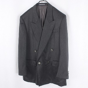 LANVIN Wool 100% Gray Tone Double Jacket