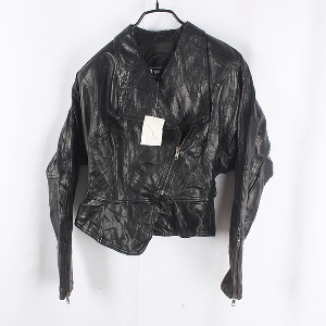 PIERRE MICHELLE Leather Crop Jacket(미사용품)