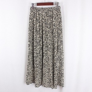 RADARISTA Leopard Pattern Pleats Skirt