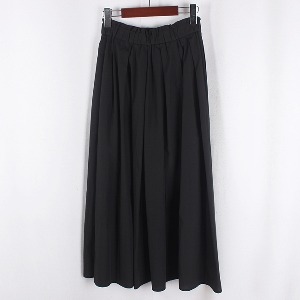 Black Poly Fabric Maxi Skirt